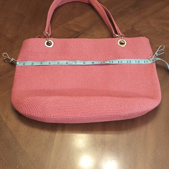 Talbot's Straw Shoulder Bag, Apricot - Picture 3 of 6
